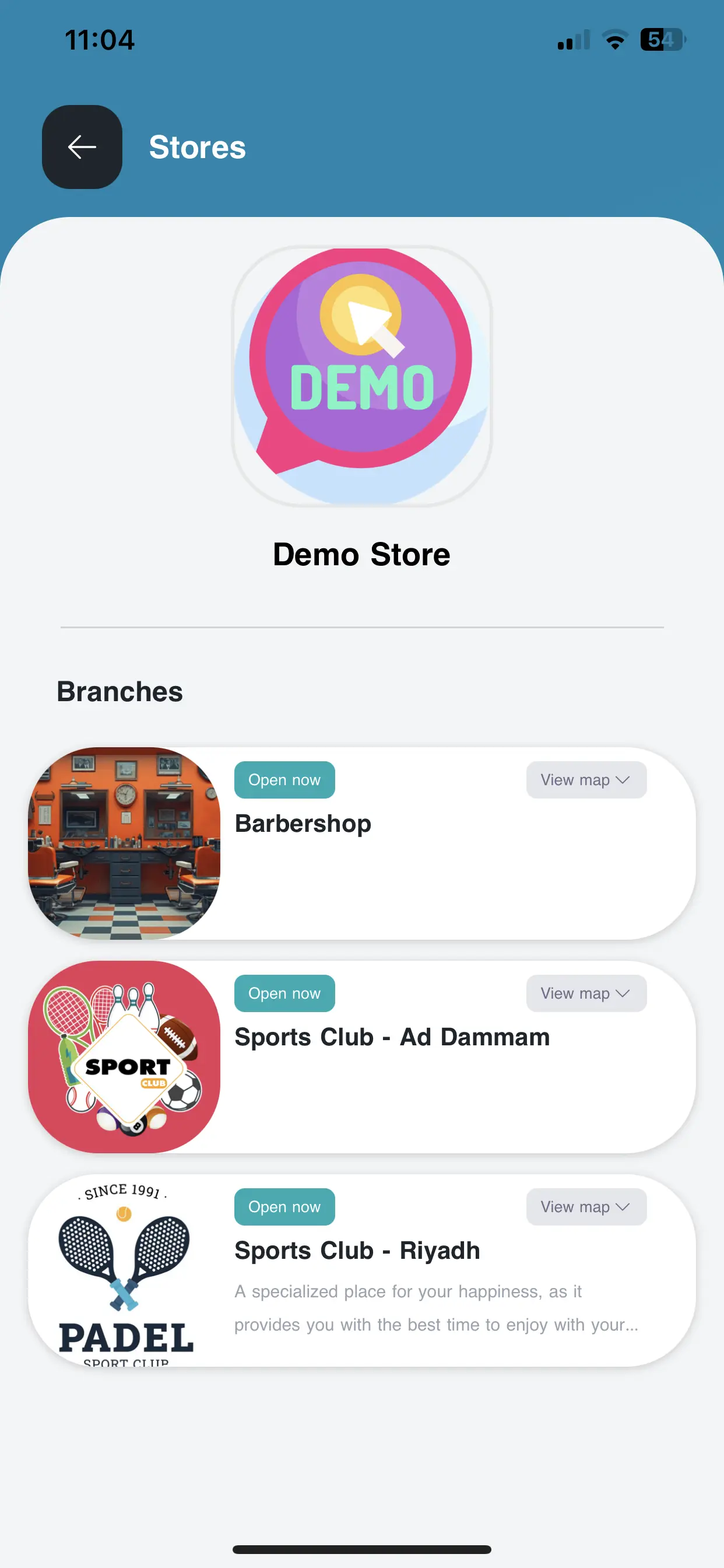 App Branches Page