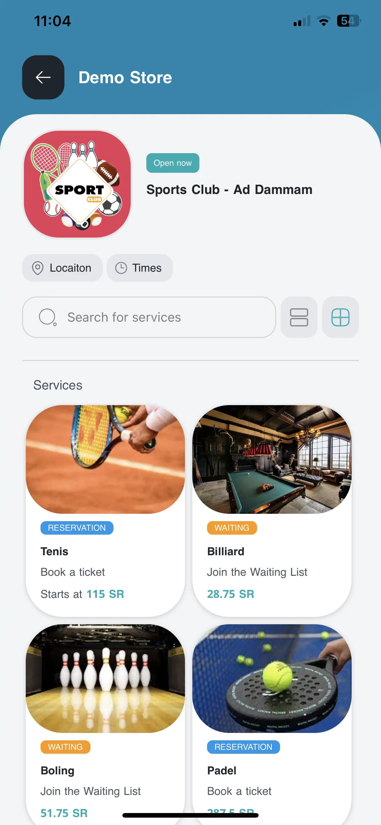 App Branch Services Page